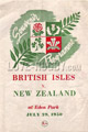 New Zealand v British Isles 1950 rugby  Programme